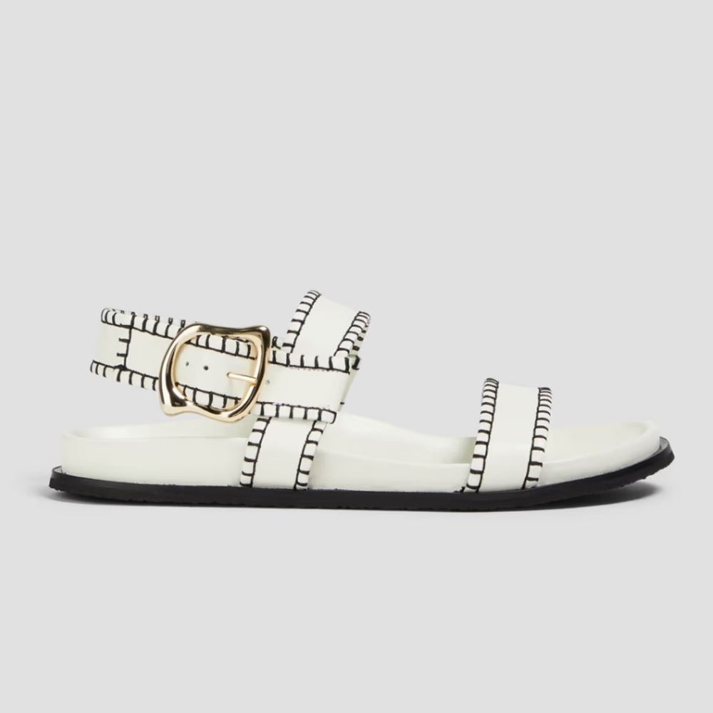 FRAME Le Marcel whipstitched leather sandals